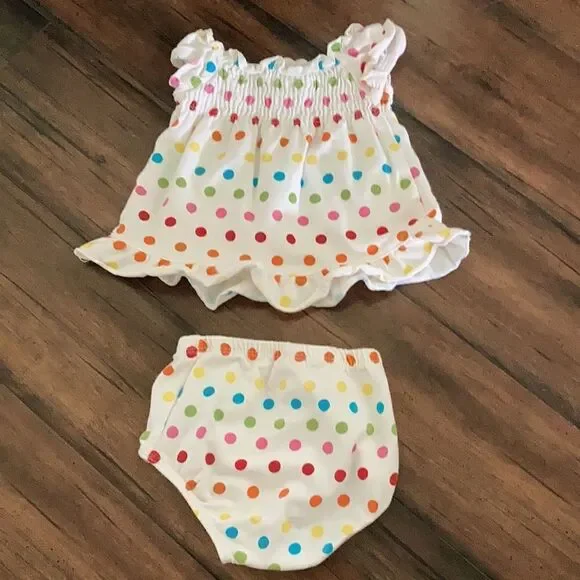 NEW Faded Glory Rainbow 🌈 Newborn Matching Polkadot Set- darling! - Picture 2 of 6